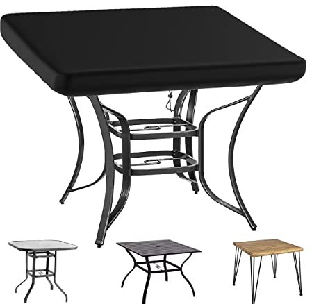 Nomiou Gartentisch Abdeckung Hülle Abdeckplane 92X92X16cm Haube Schutzhülle Abdeckhaube Wasserbeständigkeit Abdeckung für GartenmöBel