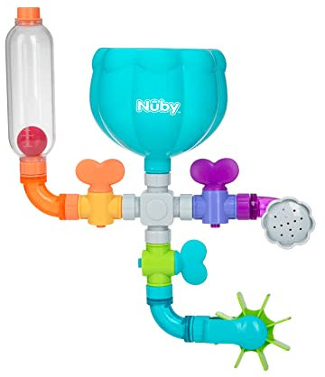 Nuby Wacky Waterworks – Bade-Spielzeug mit Saugnapf | Kognitives Wachstum für Kinder | Interaktives Wasserspielzeug | Spaßig und lehrreich | Ab 3 Jahren