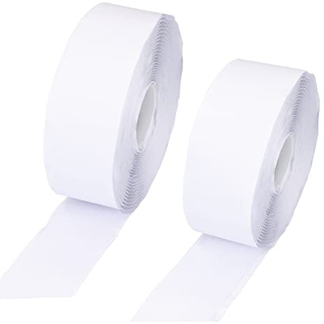mumbi Kardborreband självhäftande, kardborreband bestående av krok och fleece, kardborreband extra stark, 16 mm x 25 meter, vit