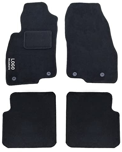 Auto Accessori Lupex | Juego de 4 Alfombrillas de Coche compatibles con Mito (2008-2018) con 4 Clips de fijación | Alfombras moldeadas de moqueta con Bordado en el Lado del Conductor
