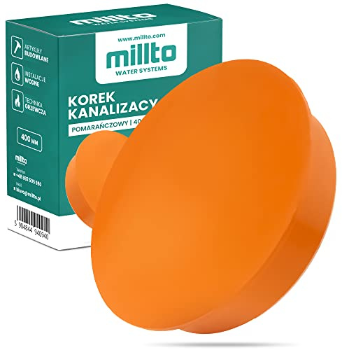 Millto™ Bouchon tubulaire HT KG Ø DN 400 mm Orange | Couvercle d'évacuation en plastique Bouchon de tuyau en plastique PVC PP Pièce de raccordement