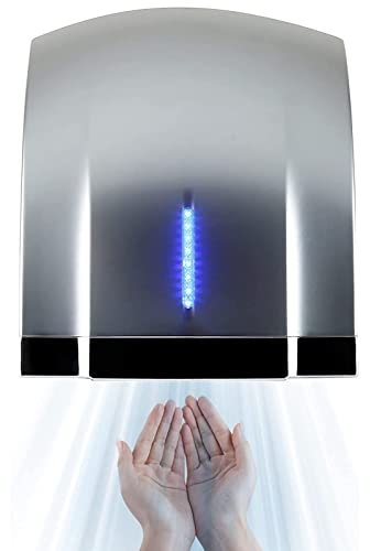 Wolfmoutiy SéChoir à Main Automatique Compact, Brosse à Vent de 1800w, Électrique Mural - 1,8m, Vitesse