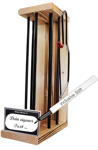 Mit eigenem Text - Personalisierte Geschenke für Männer und Frauen - Eiserne Reserve Black Edition Rohling L leer zum SELBST Befüllen incl. Säge - Stift neutral