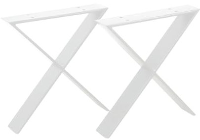 modernLOFTart Bankbeine Tischbeine - DIY Möbelfüße 60x10cm Weiß - Moderner Industrie-Look für Ihr Wohnzimmer - Metall Industrial Tisch Bank Sitzbank Couchtisch Kufen - Breite 20cm, Höhe 42cm