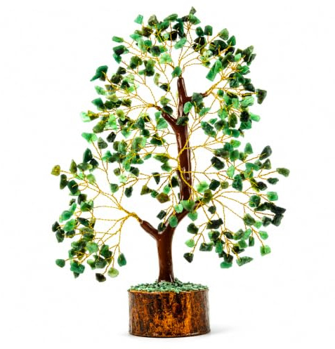 ANAYA AGATE Green Jade Crystal Trees for Home Decor, Office Desk Decoration, Chakra Healing Crystals and Stone for Positive Energy, Money, Good Luck, Tree of Life Spiritual for Women and Mom