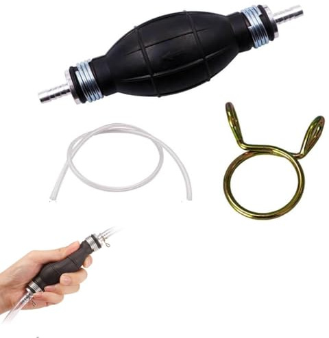 Bomba Manual de Combustible,Armastuse Bomba Extractora Aceite Coche con Manguera de 2M y 1Abrazaderas, Bomba Gasolina, Bomba Transferencia Universal para Automóviles, Barco y Cortadora