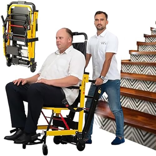 WOLWES Elektrischer Treppenlift-Rollstuhl Für Ältere Menschen, Aluminiumlegierung Yellow