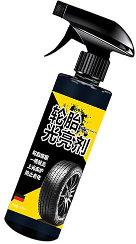 Spray de brillance pour pneus - Accessoires de cire de polissage - Spray blanchissant pour pneus - Spray de polissage brillant - Détail de cire - Décapant portable pour le nettoyage des roues -