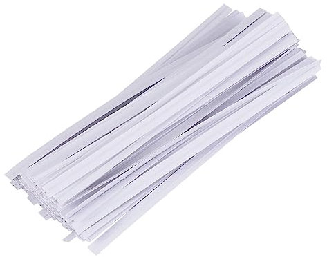 SEWACC Weiß Papierumschlag Draht Bindestreifen Verpackungsverschluss Für Papierbeutel Stabile Eisen-drahtbindung Vielseitig Für Lebensmittel Bastelverpackungen