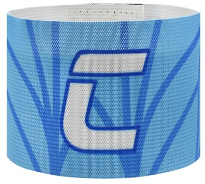 VerteLife Klassische C Kapitänsbinde für Fußball, Unisex Kapitäns Armband Einstellbar Kapitänsbänder Elastisch Armbinde Sportmannschaften Zubehör - Erwachsene,Blau