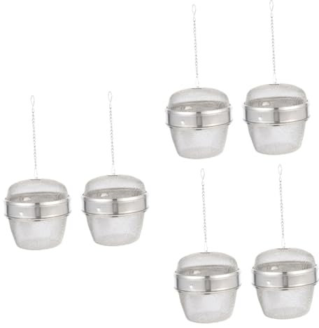 Hoement 6pcs Jewelry Cleaner Basket Watch Clean Sturdy Mesh Tea Balls for Kitchen for Washing Items in Bathroom Dining
