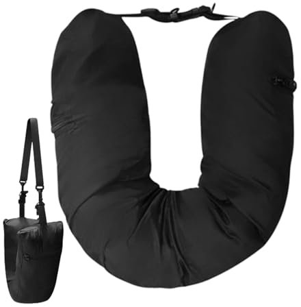 Stuffable Neck Pillow, Stuffable Travel Pillow, U Shaped Travel Neck Pillow, Neck Pillow Storage Bag For Extra Luggage With Adjustable Straps, Transformable Pillow For Travelling By Car, Train, Plane