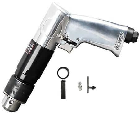 Oshhni 1/2 Zoll Mini-Luftbohrer, umkehrbares Bohrfutter, Luftbohrer, Bohrwerkzeug für Eisenplatten