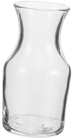 Gatuida Caraffa in Vetro Trasparente per Vino Mini Decanter Bocca Piatta Facile da Pulire per Uso Individuale e Servire Vino Bianco