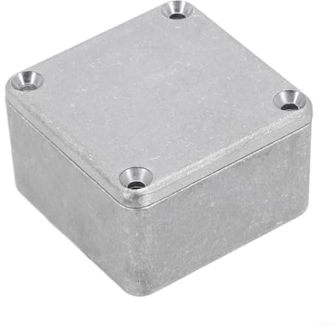 Scatola in alluminio effetto metallo elettrico strumento argento recinzione progetto scatola di raffreddamento in alluminio montaggio a filo scatole terminali facili da lavorare, trapano o dipingere