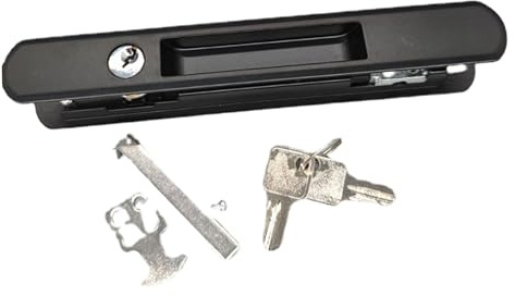 Puerta de vidrio deslizante cerradura de aluminio suave de aluminio pestillo de puerta corredera de doble cara con 2 teclas para la ventana del patio a casa