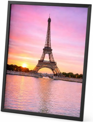 Abio Bilderrahmen 40x60cm Schwarz MDF Acrylglas Fotorahmen Frame Posterrahmen für Fotos Bilder Poster Rustikal Vintage Retro