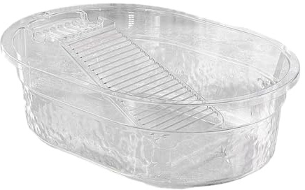 LOVIVER Bacinella per lavare, grande vasca portatile per uso domestico, vasca per lavare camicette, calzini, magliette, biancheria intima, Chiaro