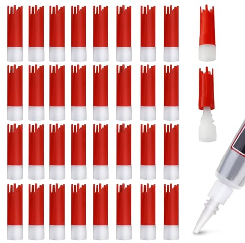 Set di 100 beccucci in silicone – Punte di ricambio di alta qualità per cartucce, ugelli di tenuta con apertura rotonda, ideali per lavori di incollaggio e sigillatura