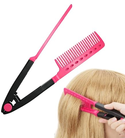 Peine Alisador Para El Pelo - Alisador De Cabello Para Seccionamiento En Forma De V,Peine Suavizante De Plancha Para El Cabello | Para Uso Doméstico, Viajes, Actividades Exteriores, Hotel Y Citas