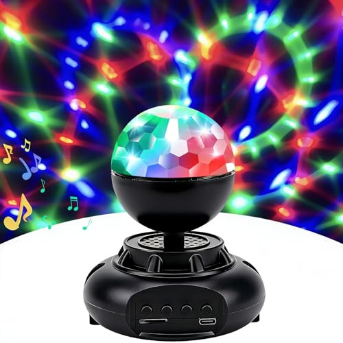 Party Lights DJ Lighting Sound Activated,Bluetooth Speaker Disco Ball Strobe Stage Light for Home Room Dance Parties Birthday Karaoke Stocking Stuffers Eve Halloween Christmas Bars Decorations