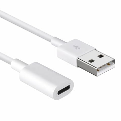 Adaptador para Apple Pencil de 1.ª generación, Conector USB Macho a Lightning Hembra, Blanco, 1 m, Cargador para lápiz óptico de iPad (2019)