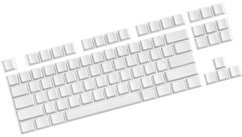 Tsophreniq Customizeds PBTs Blanks White Keycaps Original Height Not Print Covers Replacement for Mechanical Keyboards Original Height Keycaps