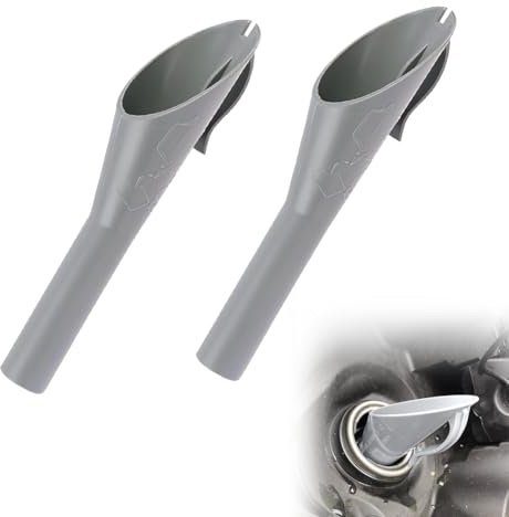 Aoreun Lot de 2 entonnoirs de carburant, entonnoir universel, entonnoir à carburant diesel pour essence, voiture, Ford (gris)