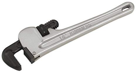 Sealey Clé serre-tube à motif européen en alliage d'aluminium, argent, AK5108