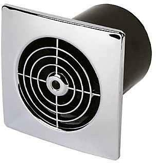 Manrose 4 100mm Extractor Fan White Chrome Low Profile LP100 Timer or Standard (Chrome T)