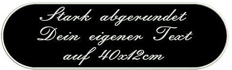 Rechteckiger Aufnäher Rec3 mit stark abgerundeten Ecken - für Deinen Wunschtext - viele Farben und Größen zur Auswahl - 40x12cm - personalisiert