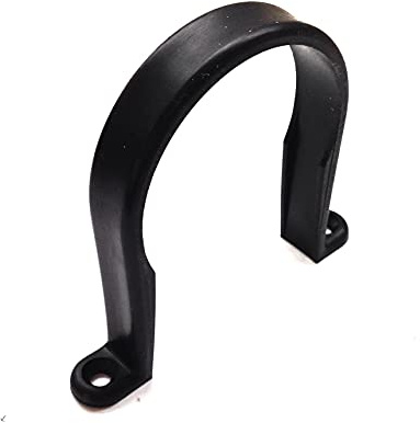 Solvent Black 50mm (56mm) Waste Pipe Clip - Pack of 2