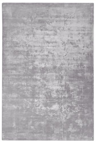 Beliani Teppich Viskose helles Grau 200 x 300 cm einfarbig handgewebt Kurzflor Gesi II