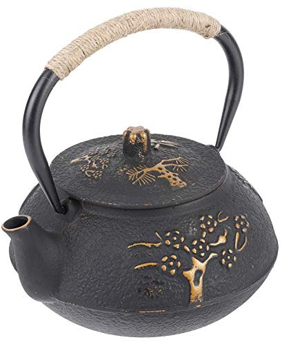 Cast Iron Teapot, Japanese Tetsubin Cast Iron Tea Kettle with Stainless Steel Infuser Stovetop Safe Cast Iron Tea Pot 30.4oz/ 900ml