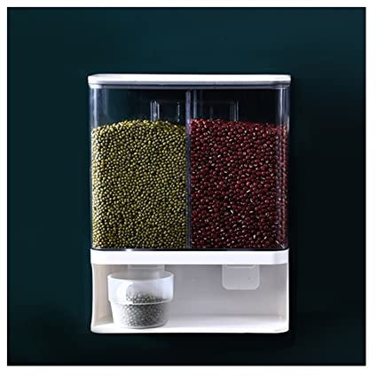 ZQDMYT Contenitore Distributore di Cereali Multipli, deposito a Parete a Secco stoccaggio di stoccaggio di ceto d'avena, Fagioli Cucina, casa Farina d'avena casa (3 Pezzi) Controsoffitto