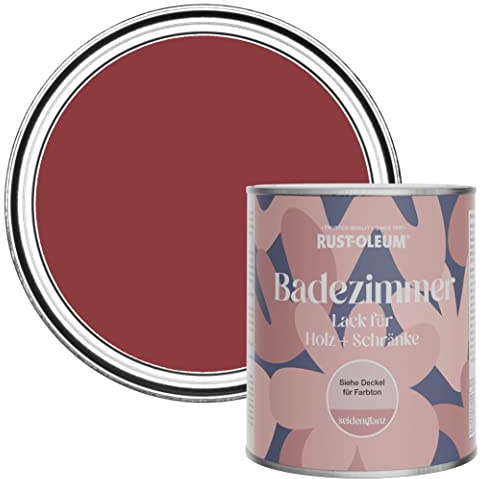 Rust-Oleum Red Moisture Resistant Bathroom Wood and Cabinet Paint in Satin Finish - Empire Red 750ml