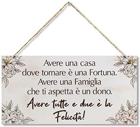 CARISPIBET Avere una casa segni decorativi ispiratori segni regalo decorazione della casa del soggiorno 15 x 30 cm