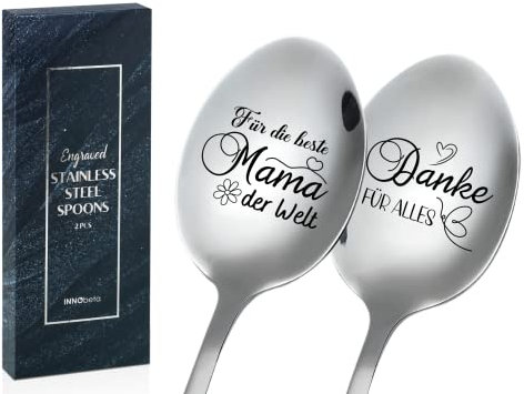 Geschenke für Mama, Geburtstagsgeschenk für Mama, Mama Geschenk, löffel Kaffeelöffel mit Gravur, Mit Geschenkbox, Für Die Beste Mama Der Welt, Danke Für Alles