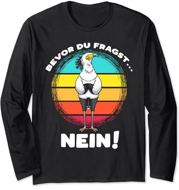 Sekretär Vogel Stur Retro Langarmshirt
