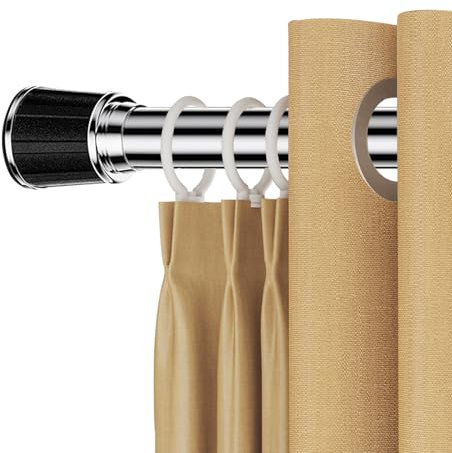 Ausziehbare Gardinenstangen, Duschvorhangstange, Ø 33 mm, Spannstangen für Vorhänge, Duschvorhangstange, Duschvorhangstange, Gardinenstangen, ohne Bohren, Duschstange (SUS, 210–300 cm)