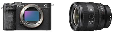 Sony Alpha 7C II | Spiegellose Vollformatkamera mit SEL1625G (kompakt, 33 MP, Echtzeit-Autofokus, 10 BPS, 4K Video, neigbarer LCD-Touchscreen) Schwarz
