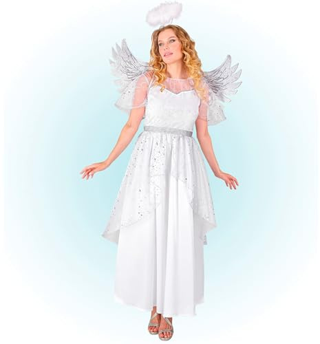W WIDMANN MILANO Party Fashion - Kostüm Engel, Kleid, Flügel, Heiligenschein, Himmel, Faschingskostüme