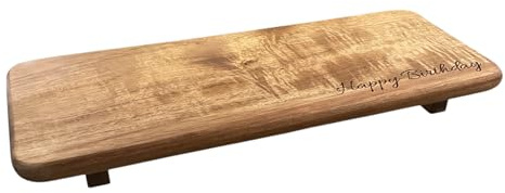 Rutherfords Gifts Personalised Rustic Acacia Serving Board 37 cm – Slim & Lightweight Wooden Platter for Charcuterie, Cheese & Tapas – Custom Engraved Gift for Weddings, Anniversaries & Housewarmings