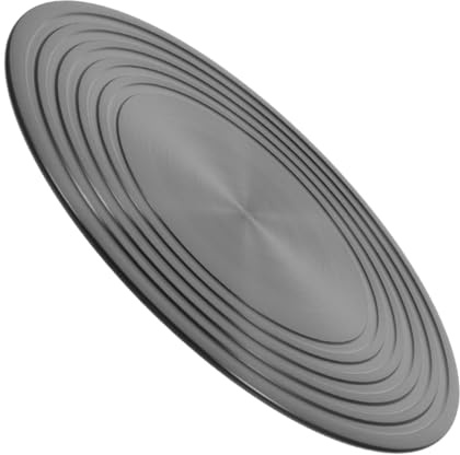 KOMBIUDA Diffuseur de Chaleur Plaque Thermique Lisse en Aluminium pour Gazinière Facile à Nettoyer Ranger Noir Cuisine
