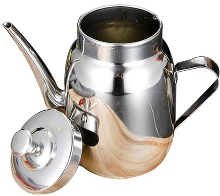 Stainless Steel Oil Dispenser, Olive Oil Container Leakproof Oil and Vinegar Dispenser Oil Dispenser Bottle Seasoning Storage Container for Household Restaurant (420ml)