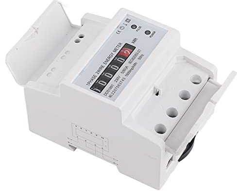 Digitaler einphasiger Stromzähler, 4P 35mm DIN-Schienenmontage, für Wechselstromnetz 50Hz