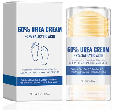 Crema all'urea più acido salicilico, crema per i piedi per talloni secchi e ruvidi, piedi, ginocchia, gomiti, mani (1pcs)