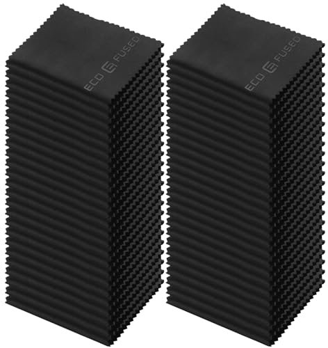 ECO-Fused Mikrofaser-Reinigungstücher – 50 Stück – (14 x 7,6 cm) zur Reinigung von Brillen, Brillen, Kameraobjektiven, iPad, Tablets, Handys, Smartphones, Laptops, LCD-Bildschirmen und Anderen