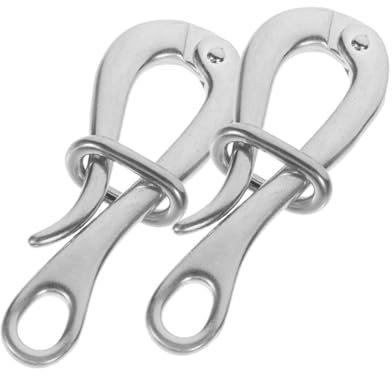 Toyvian 2stücke Haken Edelstahl Bootshaken Rettungsboothaken Schnellverschluss Haken Für Schiffe Multifunktionshaken Outdoor Segeln Für Außenbereich Rostfreier