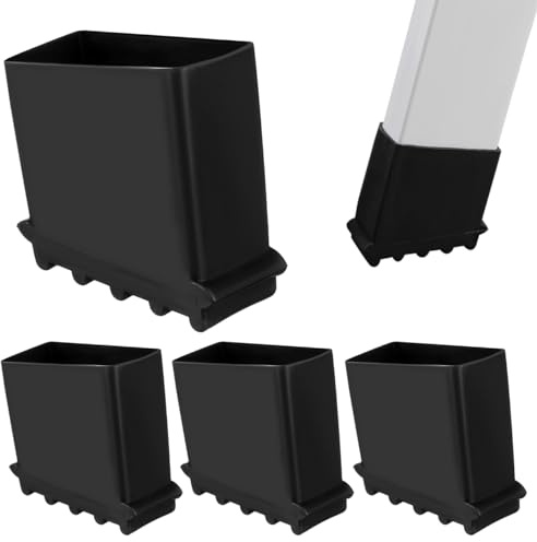 Gatuida 4Pcs Non Slip Ladder Feet Covers, 2.5 x 5cm Ladder Feet Replacement for Home, Garage, Workshop, Industrial